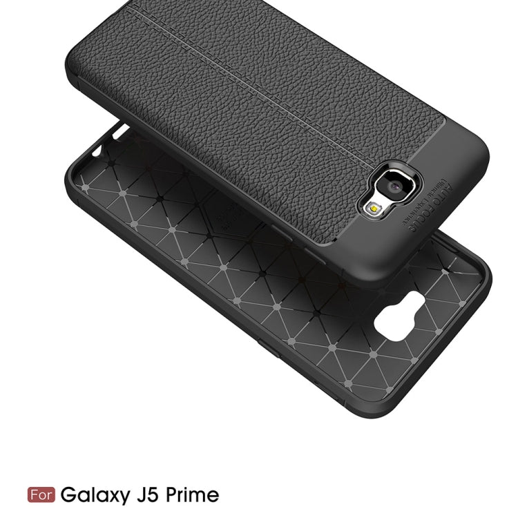 For Galaxy J5 Prime Litchi Texture TPU Protective Back Cover Case