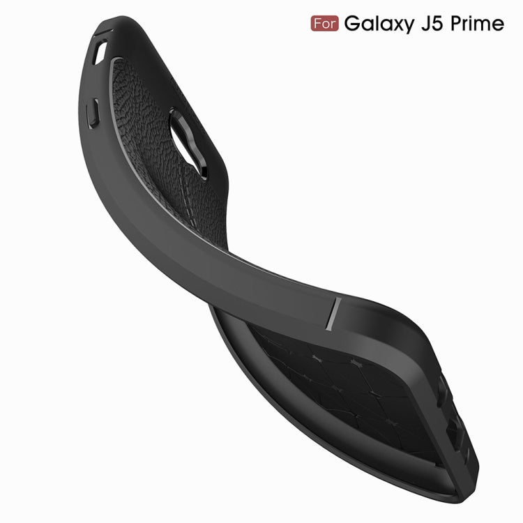 For Galaxy J5 Prime Litchi Texture TPU Protective Back Cover Case
