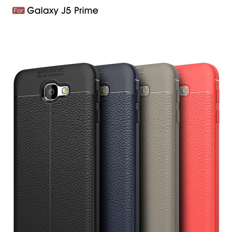 For Galaxy J5 Prime Litchi Texture TPU Protective Back Cover Case