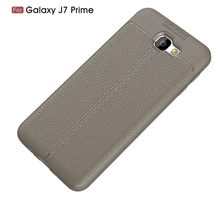 For Galaxy J7 Prime Litchi Texture TPU Protective Back Cover Case
