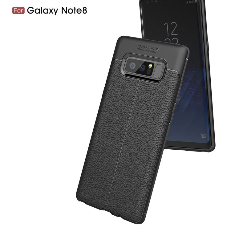 For Galaxy Note 8 Litchi Texture TPU Protective Back Cover Case