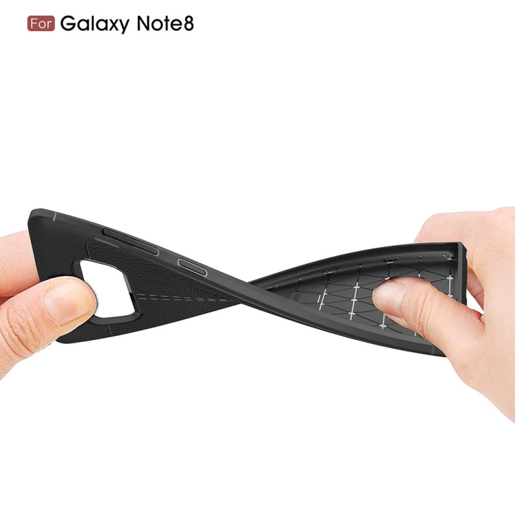 For Galaxy Note 8 Litchi Texture TPU Protective Back Cover Case