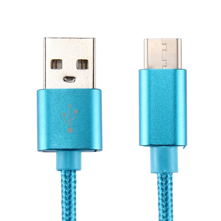 Knit Texture USB to USB-C / Type-C Data Sync Charging Cable, Cable Length: 2m, 3A Output