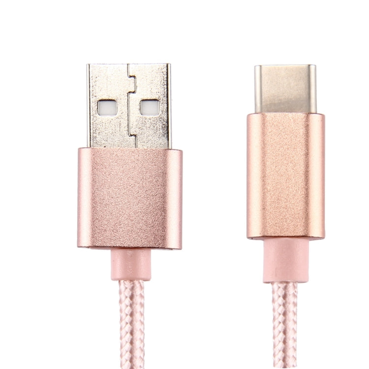 Knit Texture USB to USB-C / Type-C Data Sync Charging Cable, Cable Length: 2m, 3A Output
