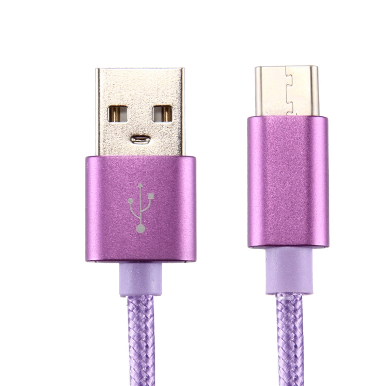 Knit Texture USB to USB-C / Type-C Data Sync Charging Cable, Cable Length: 3m, 3A Total Output, 2A Transfer Data