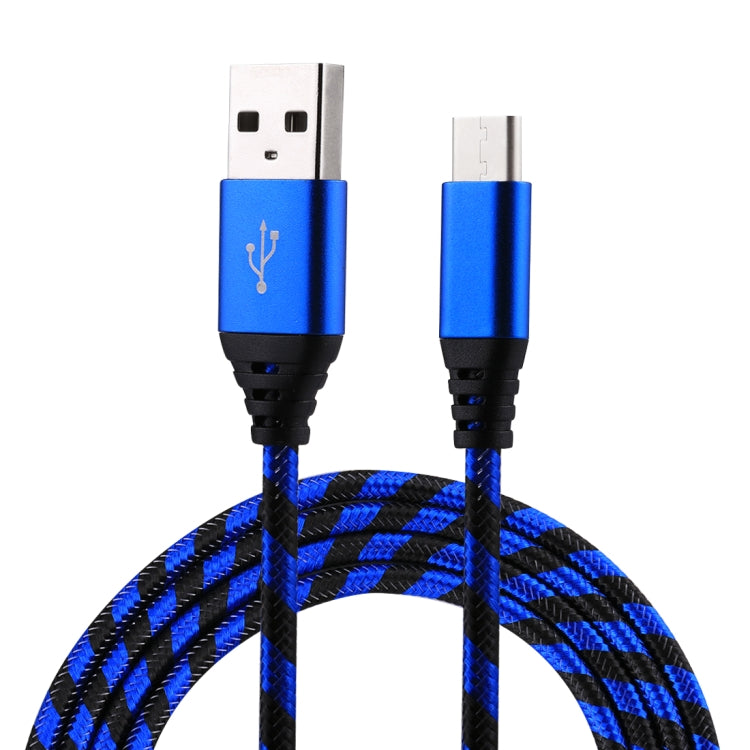 1m USB to USB-C / Type-C Nylon Weave Style Data Sync Charging Cable