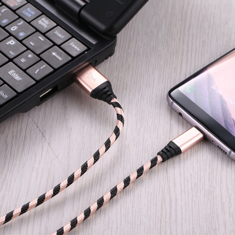 1m USB to USB-C / Type-C Nylon Weave Style Data Sync Charging Cable