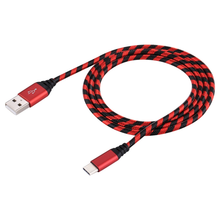1m USB to USB-C / Type-C Nylon Weave Style Data Sync Charging Cable