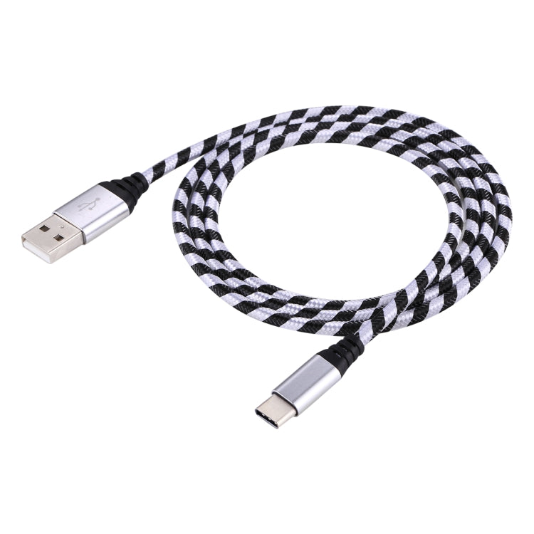 1m USB to USB-C / Type-C Nylon Weave Style Data Sync Charging Cable