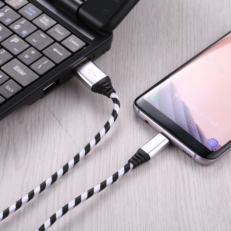 1m USB to USB-C / Type-C Nylon Weave Style Data Sync Charging Cable
