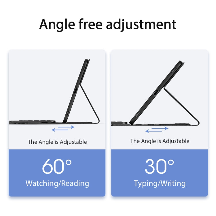 For Samsung Galaxy Tab S7+ DUX DUCIS Detachable Bluetooth Keyboard Ultrathin Horizontal Flip Leather Tablet Case with Touchpad & Smart Sleep Function & Holder (Black)