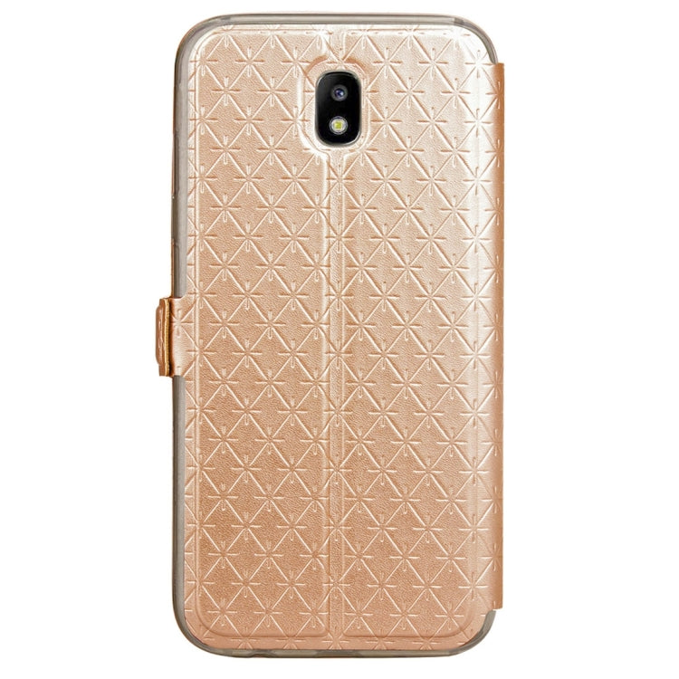 For Galaxy J3 (2017) (EU Version) Argyles Texture TPU+PU Horizontal Flip Leather Case with Holder & Card Slots & Call Display ID, Europe & Asian Version