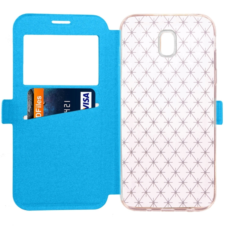 For Galaxy J3 (2017) (EU Version) Argyles Texture TPU+PU Horizontal Flip Leather Case with Holder & Card Slots & Call Display ID, Europe & Asian Version