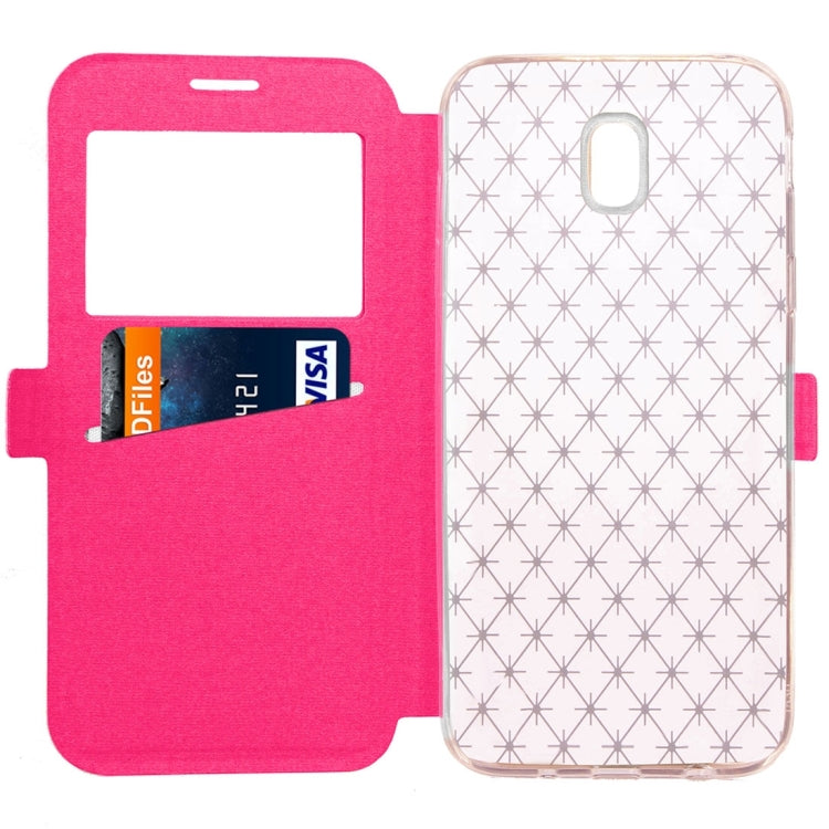 For Galaxy J3 (2017) (EU Version) Argyles Texture TPU+PU Horizontal Flip Leather Case with Holder & Card Slots & Call Display ID, Europe & Asian Version