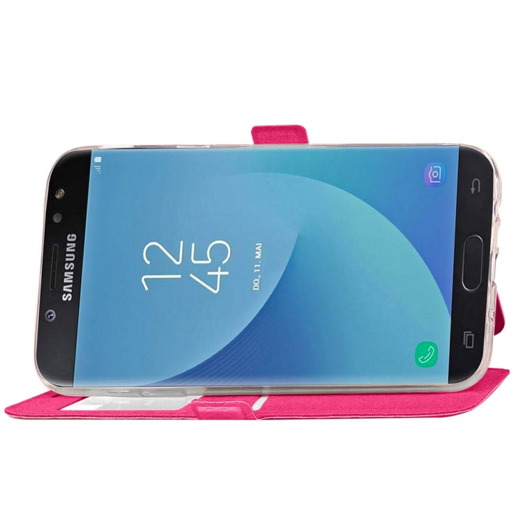 For Galaxy J3 (2017) (EU Version) Argyles Texture TPU+PU Horizontal Flip Leather Case with Holder & Card Slots & Call Display ID, Europe & Asian Version