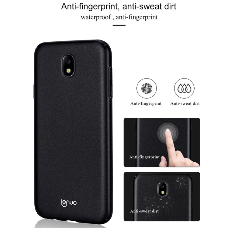 Lenuo for Galaxy J5 (2017) (EU Version) PC Ultra-thin Impact Protection Case(Black)
