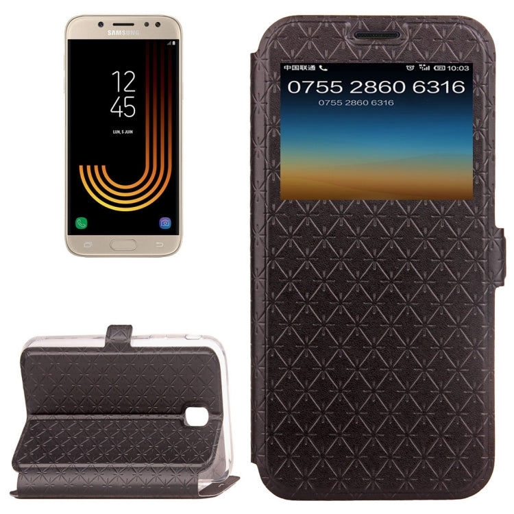 For Galaxy J5 (2017) (EU Version) Argyles Texture TPU+PU Horizontal Flip Leather Case with Holder & Card Slots & Call Display ID, Europe & Asian Version