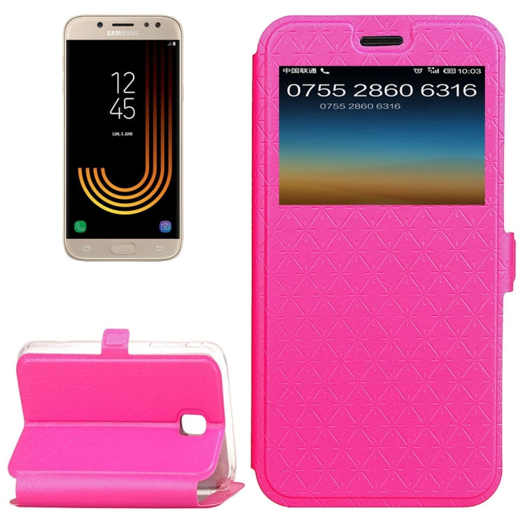 For Galaxy J5 (2017) (EU Version) Argyles Texture TPU+PU Horizontal Flip Leather Case with Holder & Card Slots & Call Display ID, Europe & Asian Version