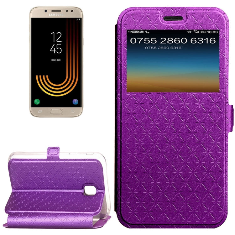 For Galaxy J5 (2017) (EU Version) Argyles Texture TPU+PU Horizontal Flip Leather Case with Holder & Card Slots & Call Display ID, Europe & Asian Version