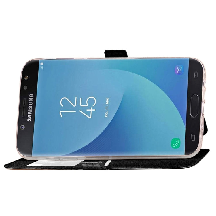For Galaxy J7 (2017) (EU Version) Argyles Texture TPU+PU Horizontal Flip Leather Case with Holder & Card Slots & Call Display ID, Europe & Asian Version