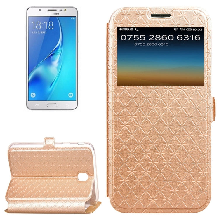 For Galaxy J7 (2017) (EU Version) Argyles Texture TPU+PU Horizontal Flip Leather Case with Holder & Card Slots & Call Display ID, Europe & Asian Version