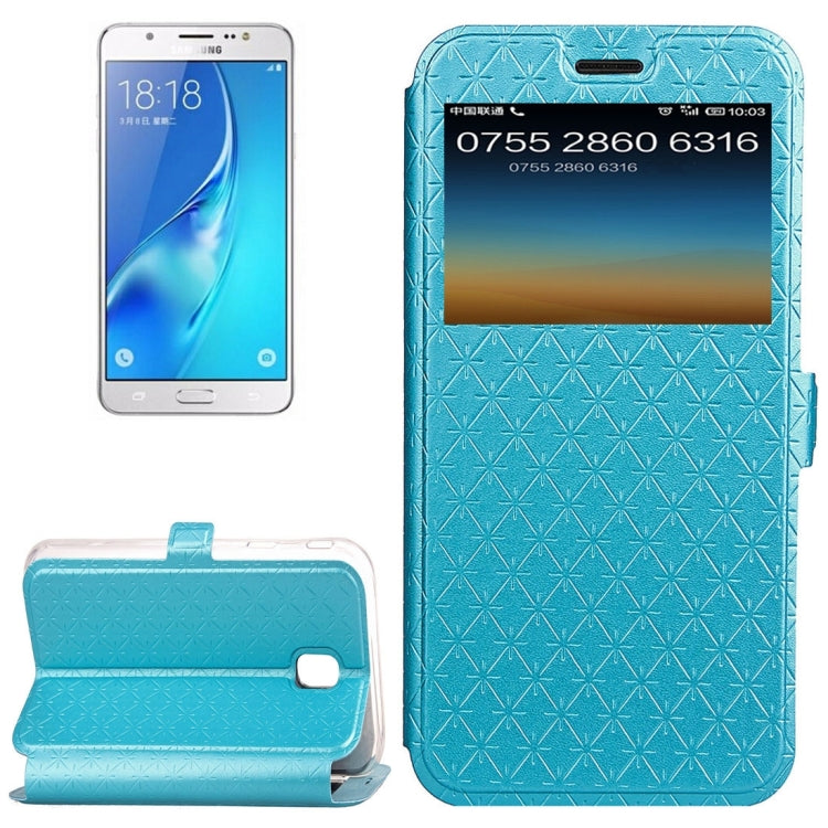 For Galaxy J7 (2017) (EU Version) Argyles Texture TPU+PU Horizontal Flip Leather Case with Holder & Card Slots & Call Display ID, Europe & Asian Version