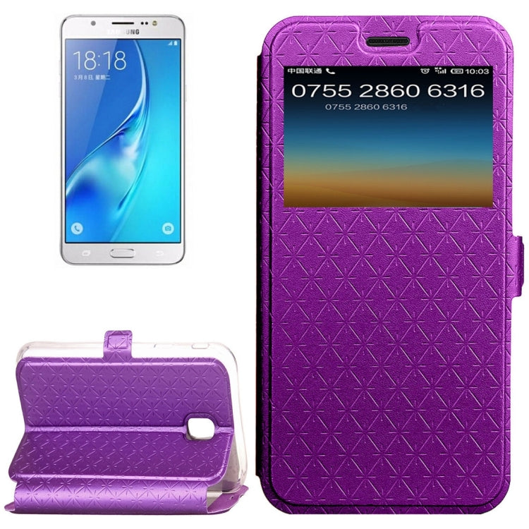 For Galaxy J7 (2017) (EU Version) Argyles Texture TPU+PU Horizontal Flip Leather Case with Holder & Card Slots & Call Display ID, Europe & Asian Version