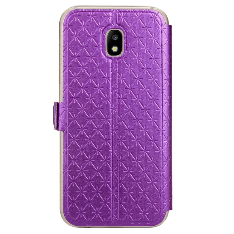 For Galaxy J7 (2017) (EU Version) Argyles Texture TPU+PU Horizontal Flip Leather Case with Holder & Card Slots & Call Display ID, Europe & Asian Version