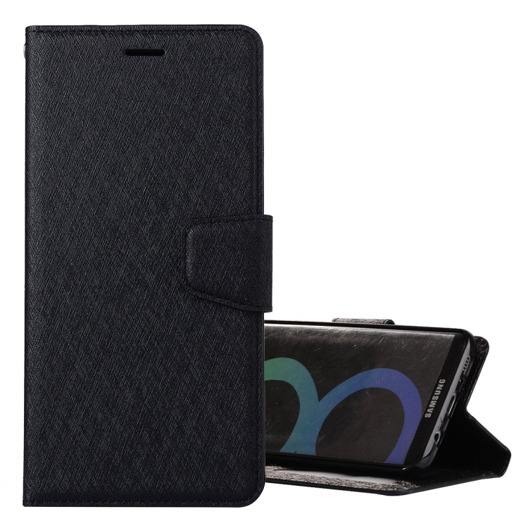 For Galaxy S8 Silk Texture Horizontal Flip Leather Case with Holder & Card Slots & Wallet & Photo Frame