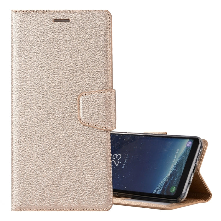For Galaxy S8 Silk Texture Horizontal Flip Leather Case with Holder & Card Slots & Wallet & Photo Frame