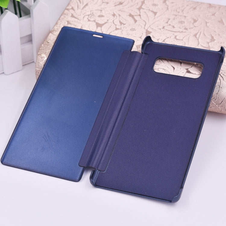 For Galaxy Note 8 PU + PC High Transparency Frosted Horizontal Flip Leather Case