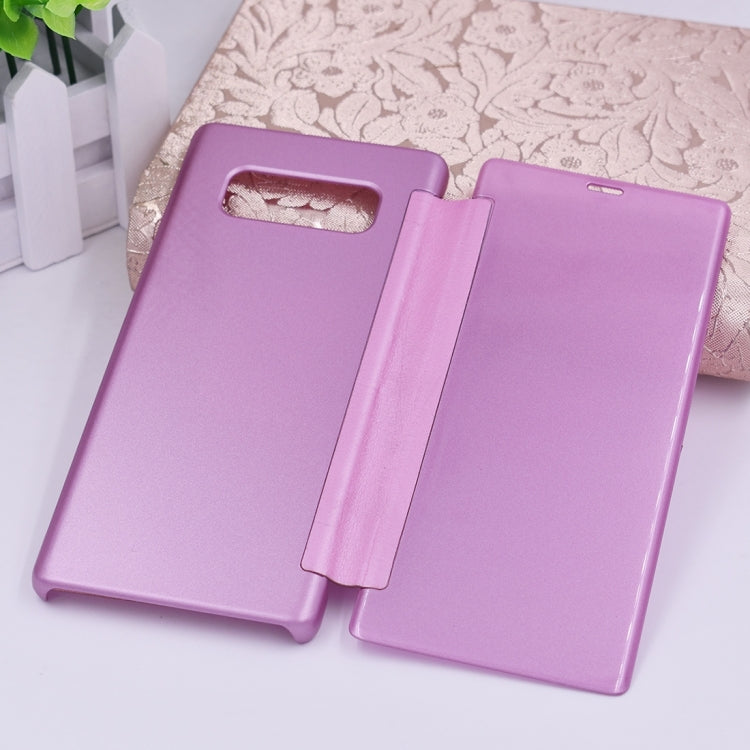 For Galaxy Note 8 PU + PC High Transparency Frosted Horizontal Flip Leather Case