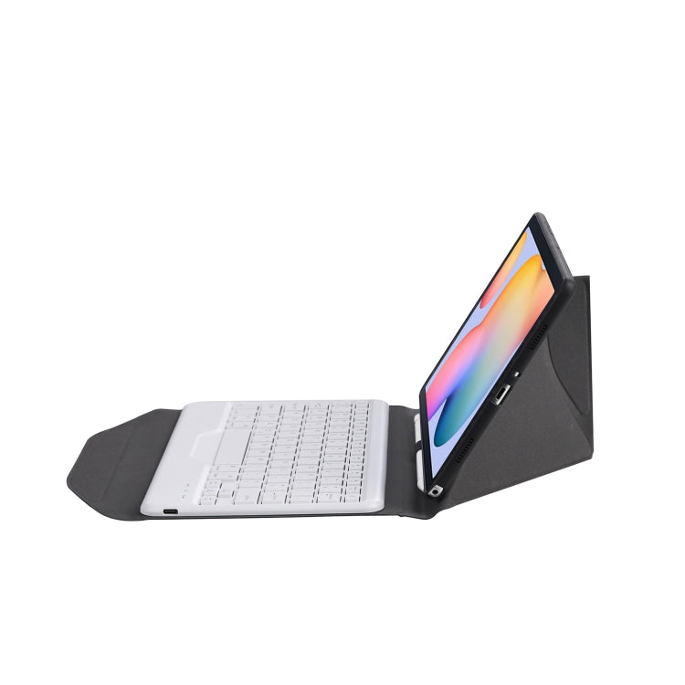 B610 Diamond Texture Triangle Back Holder Splittable Bluetooth Keyboard Leather Tablet Case for Samsung Galaxy Tab S6 Lite