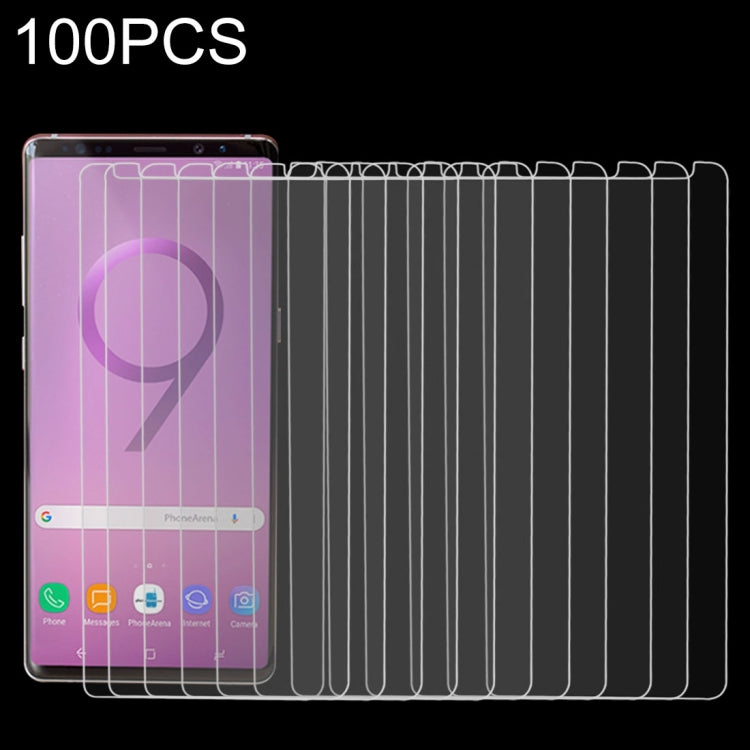 100 PCS 9H 2.5D Non-full Curved Tempered Glass Film for Galaxy Note 9