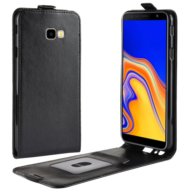 Business Style Vertical Flip TPU Leather Case for Galaxy J4+, with Card Slot