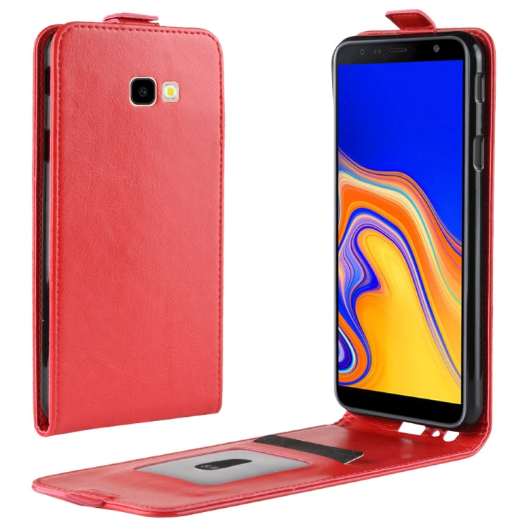 Business Style Vertical Flip TPU Leather Case for Galaxy J4+, with Card Slot