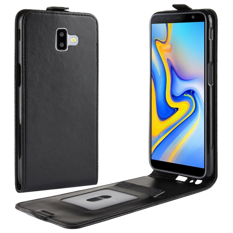 Business Style Vertical Flip TPU Leather Case for Galaxy J6+, with Card Slot