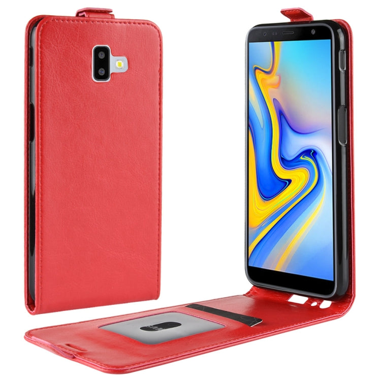 Business Style Vertical Flip TPU Leather Case for Galaxy J6+, with Card Slot