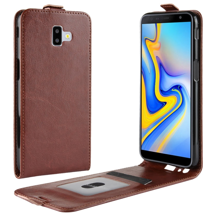 Business Style Vertical Flip TPU Leather Case for Galaxy J6+, with Card Slot