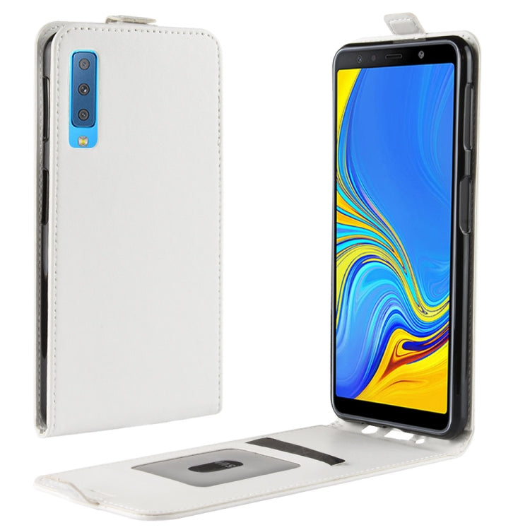 Business Style Vertical Flip TPU Leather Case for Galaxy A7 (2018) / A750, with Card Slot
