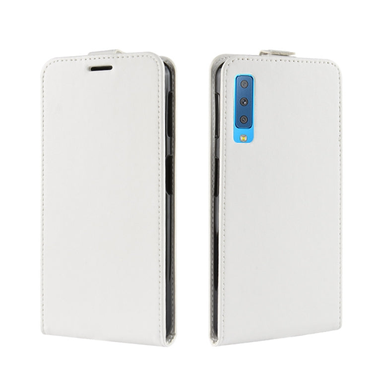 Business Style Vertical Flip TPU Leather Case for Galaxy A7 (2018) / A750, with Card Slot