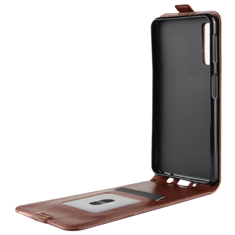 Business Style Vertical Flip TPU Leather Case for Galaxy A7 (2018) / A750, with Card Slot