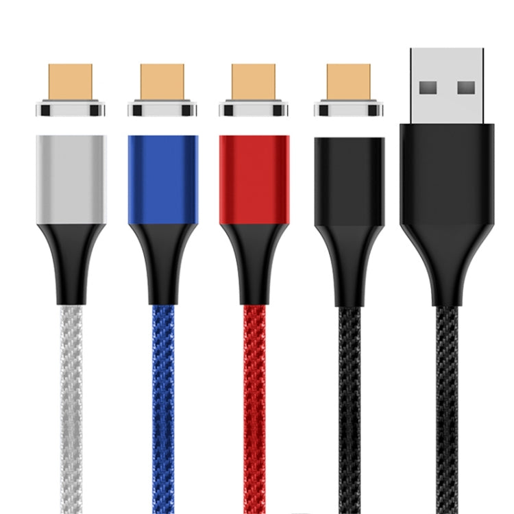 M11 3A USB to Micro USB Nylon Braided Magnetic Data Cable, Cable Length: 2m