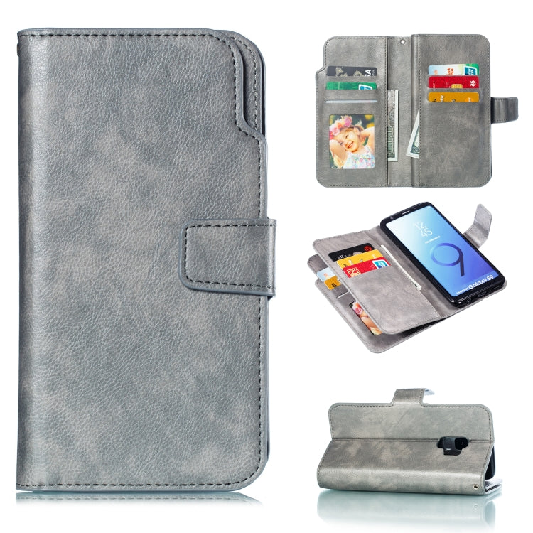 Litchi Texture Horizontal Flip Leather Case for Galaxy S9, with Holder & Nine Card Slots & Wallet