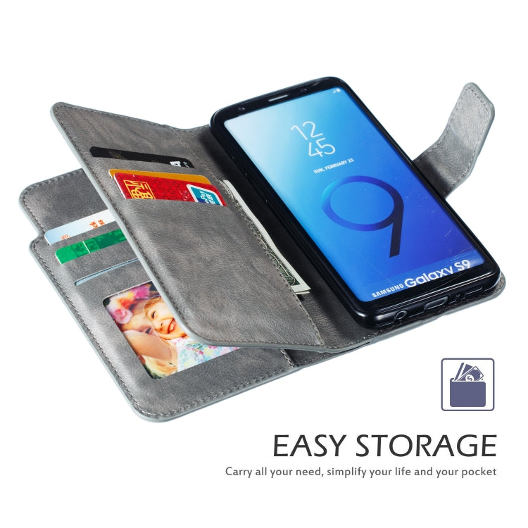 Litchi Texture Horizontal Flip Leather Case for Galaxy S9, with Holder & Nine Card Slots & Wallet