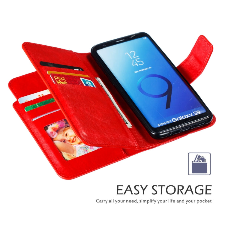 Litchi Texture Horizontal Flip Leather Case for Galaxy S9, with Holder & Nine Card Slots & Wallet