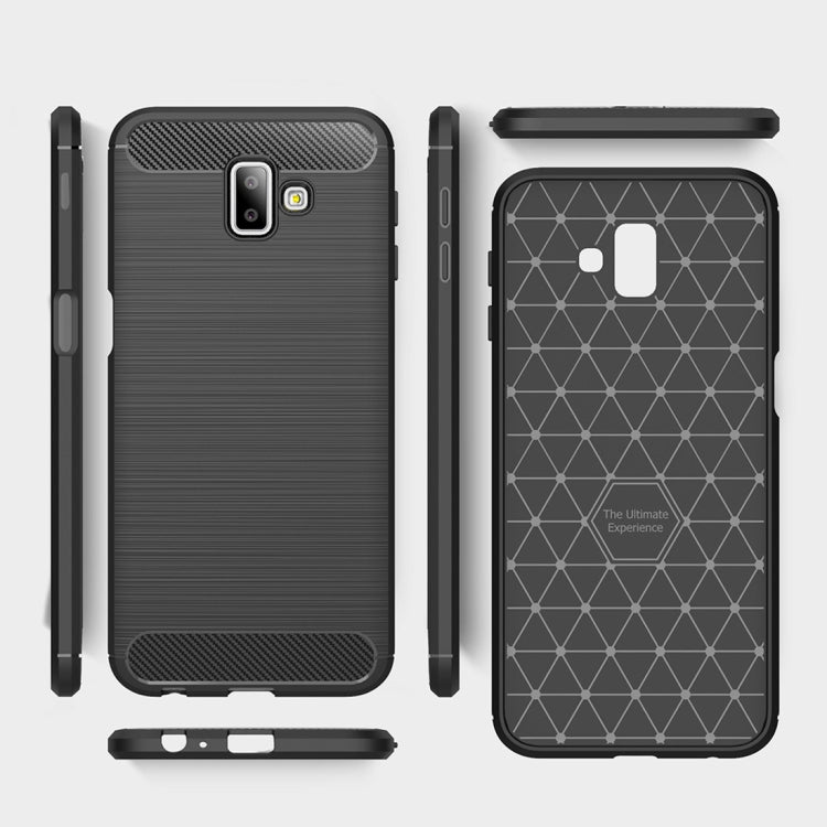 Brushed Texture Carbon Fiber Shockproof TPU Case for Galaxy J6+