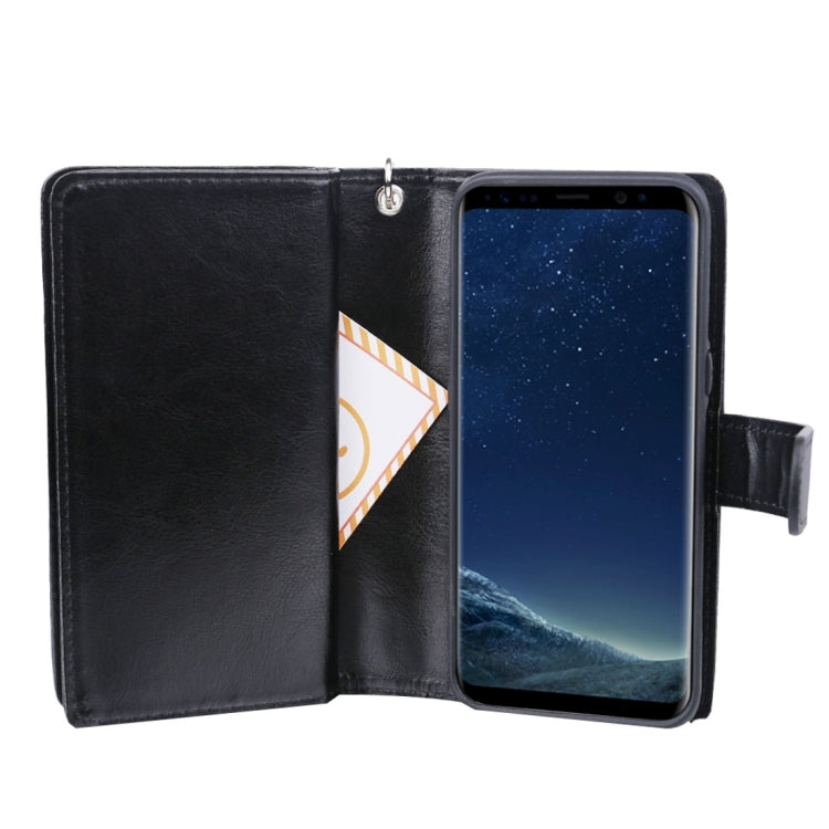 For Galaxy S8 Separable Retro Crazy Horse Texture Horizontal Flip Leather Case with Detachable Back Protective Case & Nine Card Slots & Wallet & Photo Frame & Lanyard