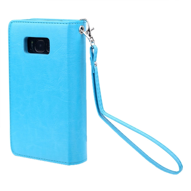 For Galaxy S8 Separable Retro Crazy Horse Texture Horizontal Flip Leather Case with Detachable Back Protective Case & Nine Card Slots & Wallet & Photo Frame & Lanyard