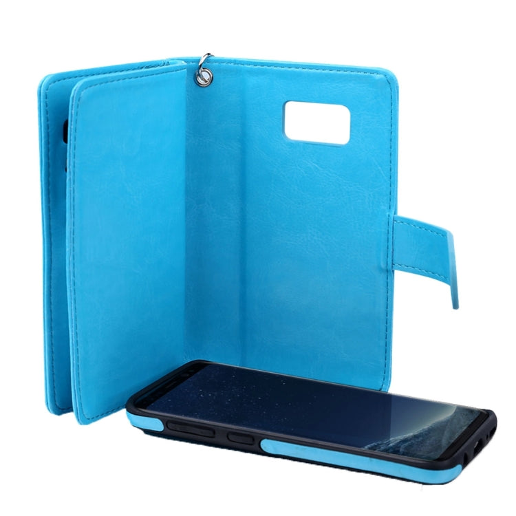 For Galaxy S8 Separable Retro Crazy Horse Texture Horizontal Flip Leather Case with Detachable Back Protective Case & Nine Card Slots & Wallet & Photo Frame & Lanyard